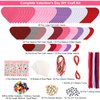 Valentines Day Crafts for Kids - 361PCS DIY Valentines Heart Craft Set for School Gift, 108 Hearts, 50 Googly Eyes, 60 Pom Poms, 36 Wooden Beads, Craft Supplies for Valentines Party Favor Decoration