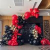 Bezente Red Black and Gold Latex Balloons,60pcs 12 inch Red Black Gold Metallic Chrome Confetti Balloons for Birthday, Wedding, Graduation, New Year, Casino Theme Party Decoration