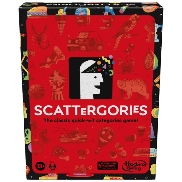 Hasbro Gaming Classic Scattergories Game, Party Game for Adults and Teens Aged 13 and up, Board Game for 2+ Players