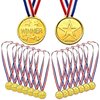 Whaline 20 Pcs Gold Award Medals Winner with Ribbon Necklaces Award Medals for Kids School Meeting Sports Events Talent Show Spelling Bees Party Decor or Celebration Souvenir