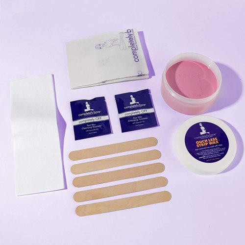 Completely Bare bare more ouch LESS Bikini & Body Waxing Kit to Remove Deepest and Coarest of Hairs - For Hairless & Smoother Skin + Less Redness & Irritation, 7 oz