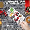 Generic 96PCS Knight Temporary Tattoos Medieval Birthday Party Supplies Favors Decorations Super Cute Fake Tattoos Stickers for Boys Girls School Classroom Rewards Gifts Ideal Halloween