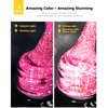 BURANO Reflective Gel Nail Polish, 7.3ml Reflective Diamond Nail Glitter Gel Polish, Sparkly Color Gel Polish Holographic Glitters Shiny Gel Polish UV Lamp Required (Hot Pink SZ9)
