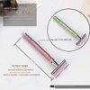 WEISHI Safety Razor Butterfly Open Double Edge Elegant Rainbow Color