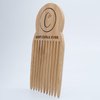 Controlled Chaos As Seen on Shark Tank Detangling Comb Hair Pick – Anti Static Bamboo Hair Pick for Thick Curly Hair, Long Tooth Detangler Wooden Comb for Men, Women & Kids