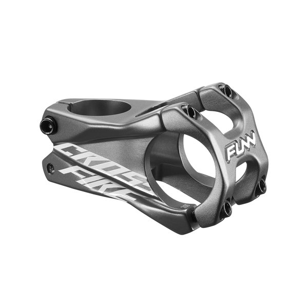 Funn Crossfire Mountain Bike Stem with 35mm Bar Clamp - Durable and Lightweight Alloy Bike Stem for Mountain Bike and BMX Bike, Length 50mm stem (Gray)