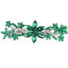 Vintage Crystal Hair Barrettes,Sparkly Glitter Crystal Rhinestones Flower Hair Clips French Style Hairpin Hair Accessories for Women Girls (Green)