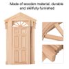 SPYMINNPOO Mini Dollhouse Door, 1:12 Doll House Mini Wooden Steepletop Door for Dolls Furniture Accessories Sportinggoods Doll Accessories