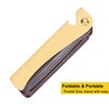 Stainless Steel Folding Comb, Pocket Comb for Men and Women, Golden