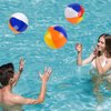 6 Pack Beach Balls, 10 Inch Beach Balls for Kids, Rainbow Color Pool Toys Pool Balls for Swimming Pool, Beach Toys Inflatable Ball for Summer Parties and Water Games