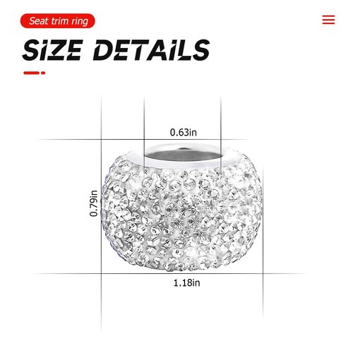 BELOMI 4 Pack Car Headrest Collars, Bling Car Head Rest Collars Rings Decor, Rhinestone Car Head Rest Collars, Diamond Interior Car Seat Accessory, Crystal Decoration Charms for Car SUV Truck (White)