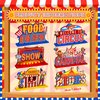 Quzzil 6 Pcs Circus Carnival Party Decorations Carnival Centerpieces for Tables Circus Theme Party Decorations Wooden Carnival Centerpieces for Cake Toppers Birthday Party Favors Supplies