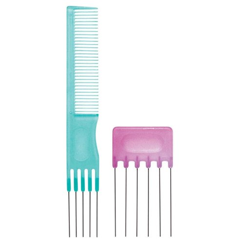 Cricket Ultra Clean Metal Hair Lifting Combs for Volumizing and Styling – Anti-Snag, No-Slip Hair Pick Combs for Wet and Dry Hair, Includes Free Travel Comb - 2 Count