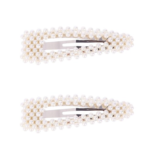 FRCOLOR Bling Hair Accessories - Crystal Pearl Beaded Barrettes, Hair Clips, Hairpins, and Bobby Pins in Stylish Jeweled Design for Fashion