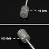 Stone Carving Set Diamond Burr Bits Compatible with Dremel, 46Grit 150Grit 24PCS Polishing Kits Rotary Tools Accessories with 1/8'' Shank for Engraving, Grinding, Stone, Rocks, Jewelry, Ceramics