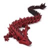 Bismion 3D Printed Dragon Toy 12" Crystal Dragon Fidget Executive Desk Dragon Egg