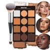 Joyeee Contouring Makeup Kit for beginners, 9 Colors Pro Contour Palette with Make Up Brush, Waterproof Long-Lasting Cosmetics Gift Idea for Dark Skin, Flawlessly Sculpted Face