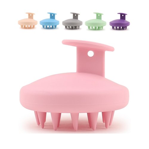 Scalp Massager Hair Growth Dog Head Massager [Pink] Stress Relax Shampoo Brush for Dandruff Hair Brushs for Shower Soft Silicone Scalp Scrubber Stimulating for Animal Gift for Wife Girls Mother