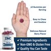 Zinc Gummies - 2 Pack - 50mg High Immune Booster Zinc Supplement, Immune Defense, Powerful Natural Antioxidant, Non-GMO - by New Age, 120 Count