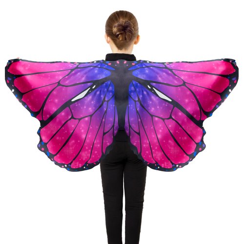 D.Q.Z Kids Monarch Butterfly Wings for Toddlers Girls Dress Up Costumes for Play Children Princess Halloween Party Favors (Rose)