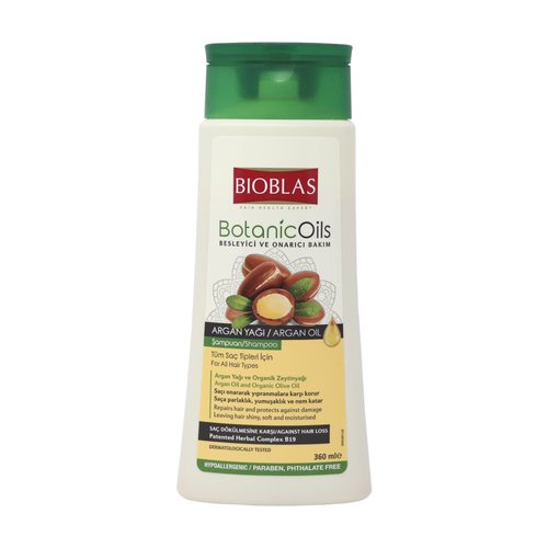 BIOBLAS Argan Oil &amp; Organic Olive Oil Shampoo for Women &amp; Men - Hydrating, Repairing, Strengtheni...