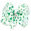 St. Patrick's Day Hair Bows Clips Irish Glitter Shamrock Hairpin for Kids Grosgrain Ribbon Bowknot Boutique Alligator Hair Clips Green Saint Headwear Accessories for Kids Girls Women