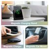 uxcell 5Pcs Magnetic Adapter Ring, Universal Magnetic Wireless Charger Conversion Kit Sparkle Magnetic Metal Ring Adhesive Sticker Ring for Phone Case, 4 Colors