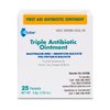 Globe (25 Pack) Triple Antibiotic Ointment 0.9g Single Packets, First Aid Ointment for Minor Scratches, Wounds and Prevents Infection, Compare to The Active Ingredients of The Leading Brand.
