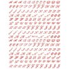Old Letters Nail Art Stickers Decals Self-Adhesive 6 Sheets Old Alphabet Numbers Nail Stickers Decoration Accessories for Women Girls