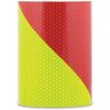 Safe Way Traction 6" x 10' Roll Orafol Oralite V98 Conformable Pre-Striped Chevron Fluorescent Lime Yellow and Red Striped Reflective Safety Tape Left Hand Slant