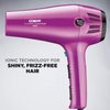 Conair Hair Dryer with Retractable Cord, 1875W Cord-Keeper Blow Dryer,Pink