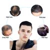 WeKen Short Toupee for Men Hair Topper Wig Clip in Crown Hair Extensions Mens Hair Piece for Covering White Loss Hair Daily Wear