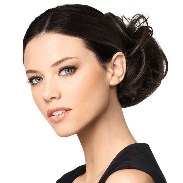 Modern Chignon Color R6 DARK CHOCOLATE - Hairdo Extensions Claw Clip Loose Hair Bun Tru2Life Heat Friendly Synthetic Soft Waves Hairpiece