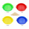 OJYUDD 4 Pcs Sands Multi-Colored Sand Sifters,Plastic Sand Sifter,Sand Sifter Sieves for Sand and Beach(Red,Blue,Yellow and Green)