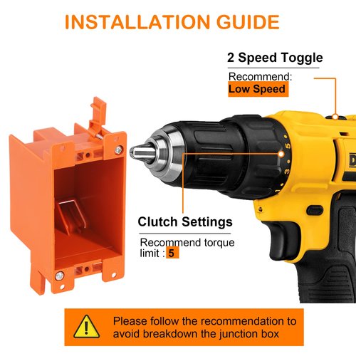 [3 Pack] CLOUDY BAY Single Gang Electrical Outlet Box,14 Cubic Inch Junction Box,Old Work Box,UL Listed