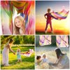 Geyoga 3 Pcs Square Play Silk Scarf 27 Inch Play Scarf Dance Scarf for Kids Juggling Scarves Rainbow Sweet Silks Scarves Pretend Creative Play, Dress up and Childhood Fun