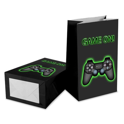 Outego Video Game Party Bags Video Game Paper Bags Video Game Party Favor Bags for Kids Birthday ...