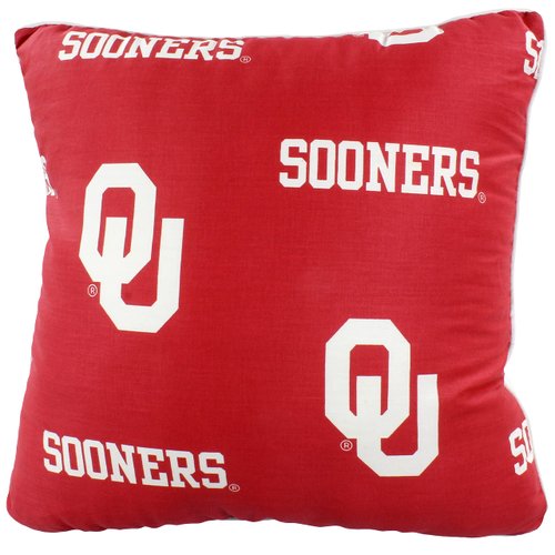 College Covers Pair Decorative Pillow, 2 Count (Pack of 1), Oklahoma Sooners