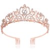 Chanaco Crowns for Women Princess Crown Rose Gold Tiara Headband Tiaras for Women Aurora Crown for Halloween Costume Birthday Wedding