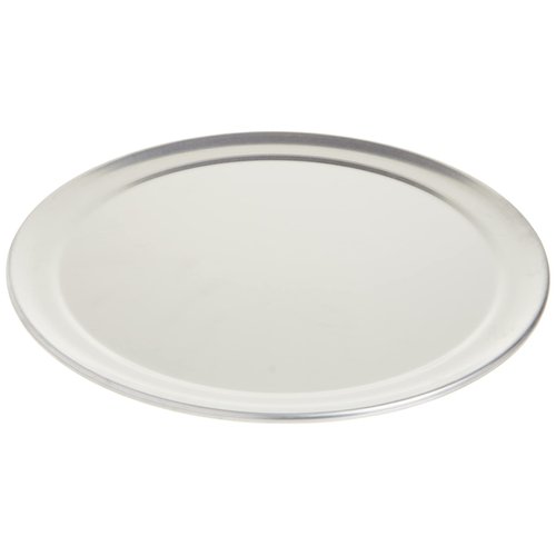 Winco 11 Inch Aluminum Winware Pizza Tray with Wide Rim