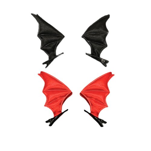 Halloween Bat Wing Clip Halloween Devil Wing Hair Clips Halloween Black Bat Wing Pin BHWH14 (Set-A)