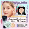 Air Cushion CC Cream Mushroom Head Foundation,Waterproof Long Lasting Loose Setting Powder,Moisturizing BB Cream Liquid Foundation Makeup Primer Concealer Base with Makeup Sponge（4PCS）