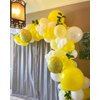 Yellow Balloons Garland Kit, 102pcs Pastel Yellow White Gold Confetti Balloons with 18 + 12 + 10 + 5 Inch for Sunflower Honey Bee Theme Birthday Baby Shower Gender Reveal Party Supplies Decorations