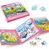 SYNARRY Unicorn Princess Mermaid Magnetic Puzzles for Toddlers 3-5, 36 Pieces Travel Puzzles for Kids Ages 4-8, Airplane Car Road Trip Activities Games Toys for 3 4 5 6 Year Old Girls Birthday Gifts