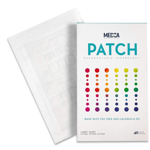 Acne Cover Patch - (40 Count) Pimple & Zit Blemish Treatment- Hydrocolloid Bandage, Tea Tree, CICA & Calendula Oil, Invisible Spot Patches Conceal Absorb, Protect & Soothe Acne, Breakouts & Blackheads