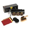12PC Shoe Polish & Care Kit, Leather Shoe Shine Kit with Brown Wax, Shoe Brushes for Polishing, Compact Shoe Cleaning Kit