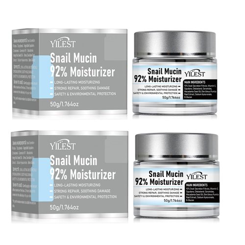 Lignoak Snail Mucin 92% Moisturizer Daily Face Gel Cream, 2Pcs Snail Mucin Repair Cream, Snail Mucin Moisturizer Face Cream, Snail Cream for Face Moisturizer