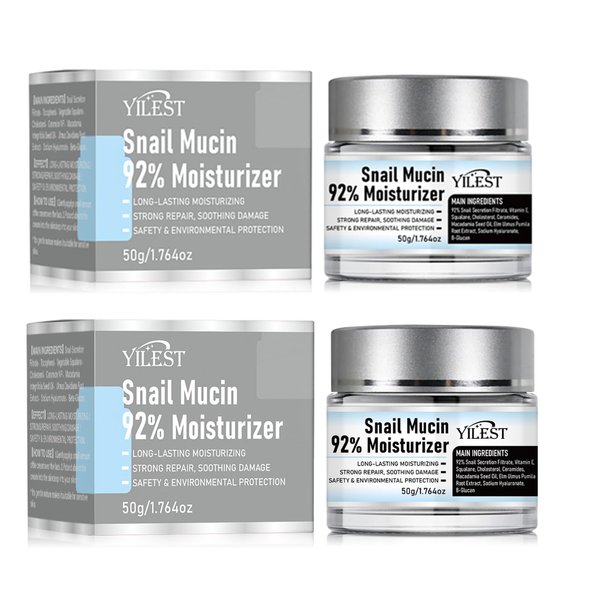 Lignoak Snail Mucin 92% Moisturizer Daily Face Gel Cream, 2Pcs Snail Mucin Repair Cream, Snail Mucin Moisturizer Face Cream, Snail Cream for Face Moisturizer