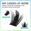 Hermosa Charlotte Charm Lash Clusters 40D-D-8-16MIX 72 Clusters False Eyelash 20D 30D 40D Individual Lashes Cluster DIY Eyelash Extensions at Home HMFD14