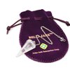 Crystal Pendulum Made of Natural Quartz for Dowsing Divination Chakra Reiki. Pointed with Chain and Jewelry Pouch